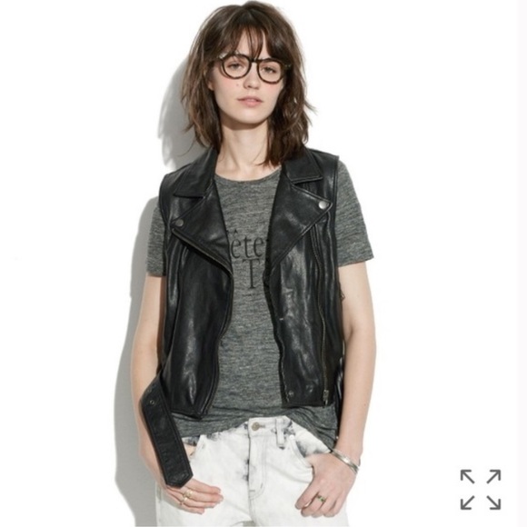 Madewell Jackets & Blazers - Madewell Sz Xs Leather Tour Vest